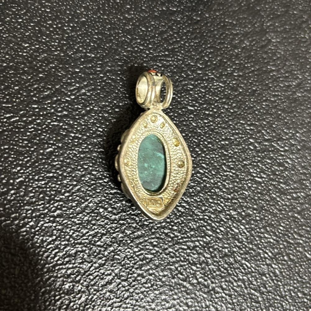 MX Turquoise and Red Stone Pendant Earrings Jewelry Set Native American​ - Picture 8 of 10